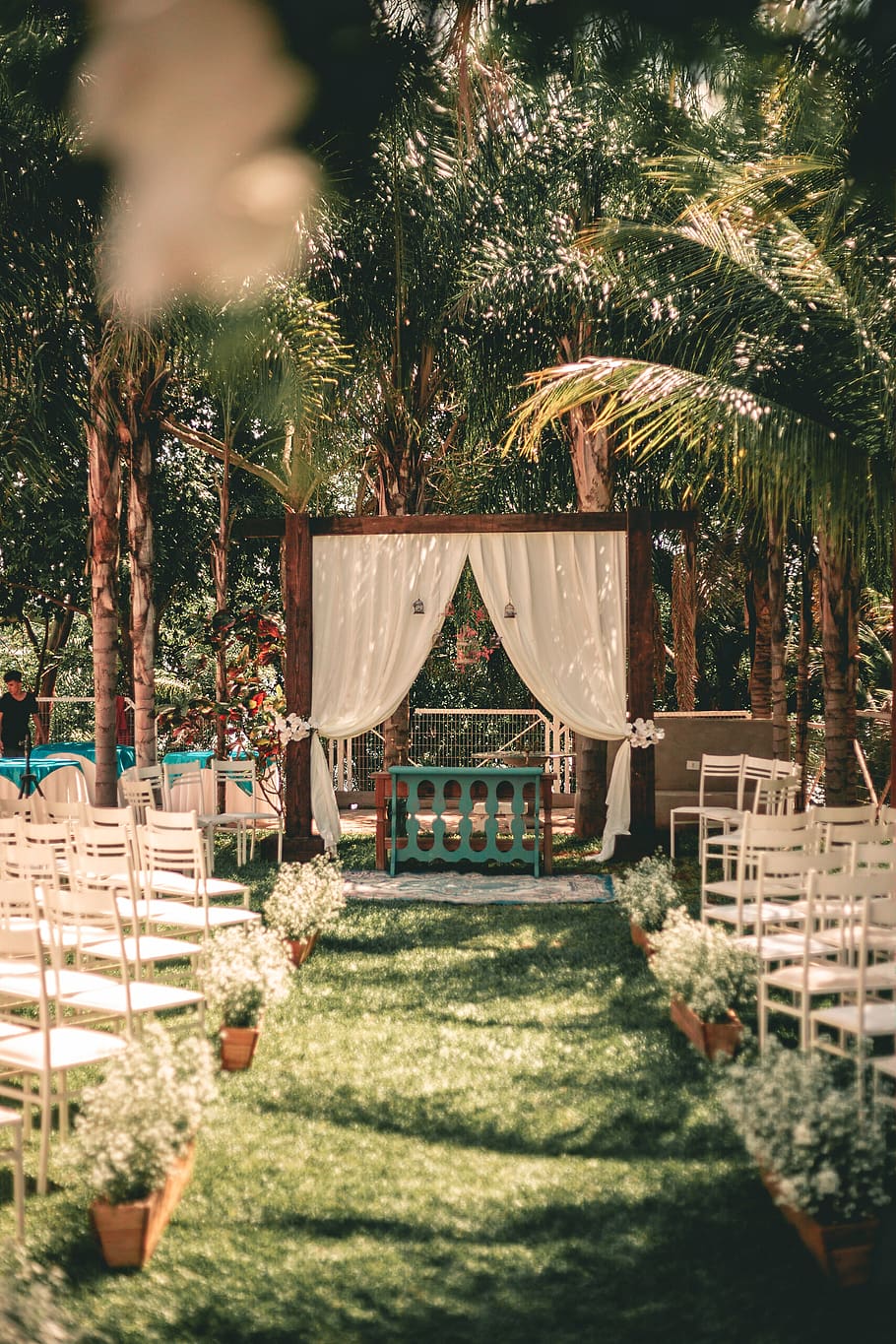 Wedding Venue, ceremonial, chairs, daylight, flowers, garden
