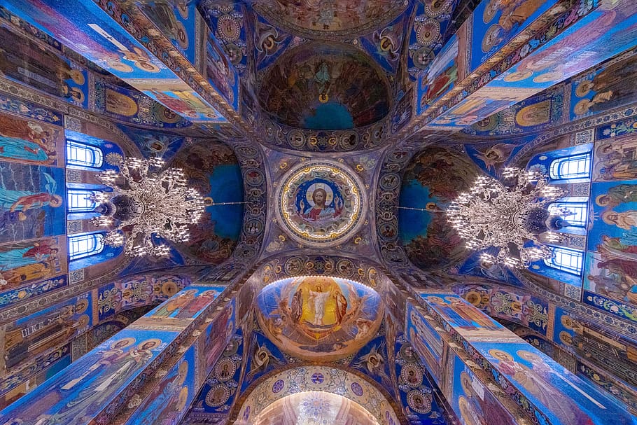 church interior view, architecture, religion, ceiling, built structure HD wallpaper