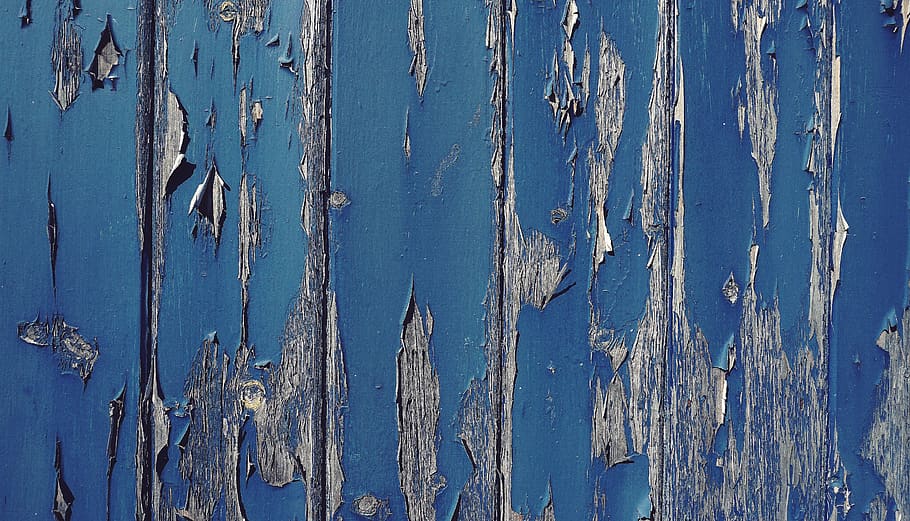 Gray Wall With Cracked Blue Paint, abstract, abstract background HD wallpaper