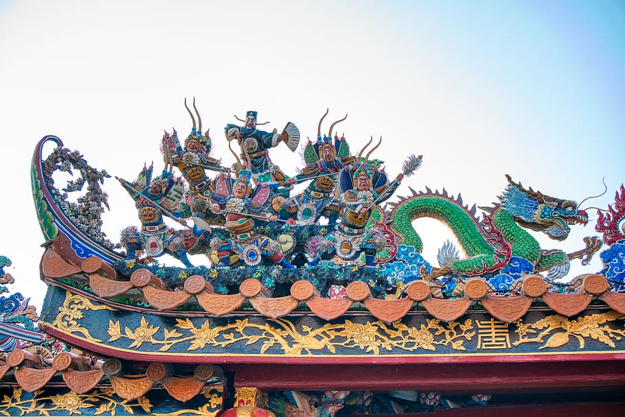 architecture, temple, building, shrine, worship, crowd, person HD wallpaper