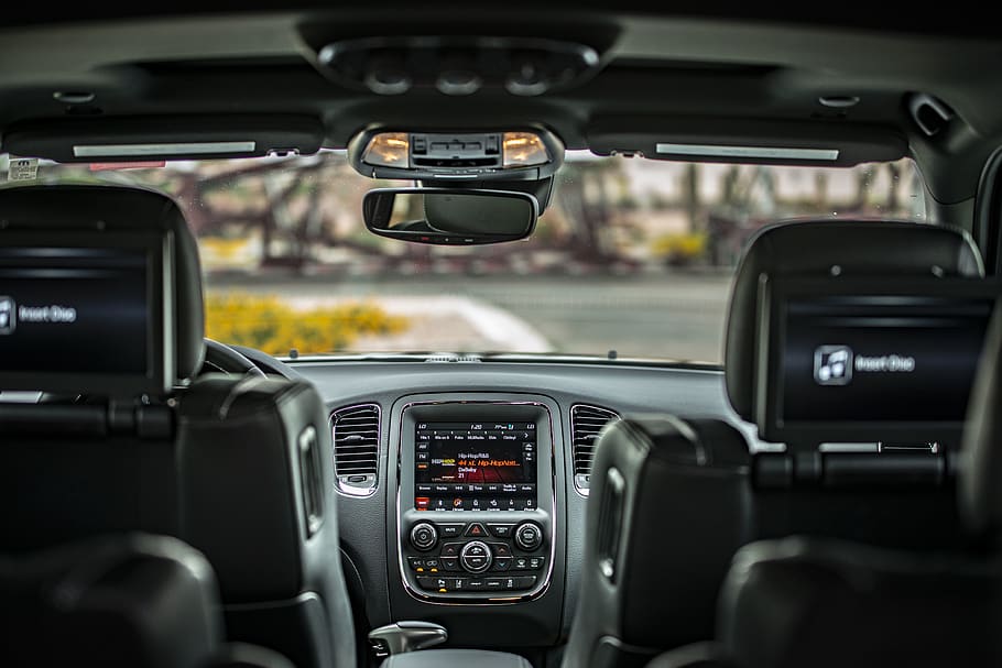 Black Car Interior, automobile, automotive, dashboard, design HD wallpaper