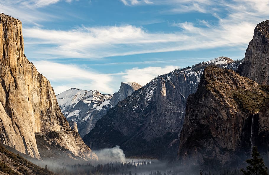gray mountain, sky, cloud - sky, scenics - nature, mountain range HD wallpaper