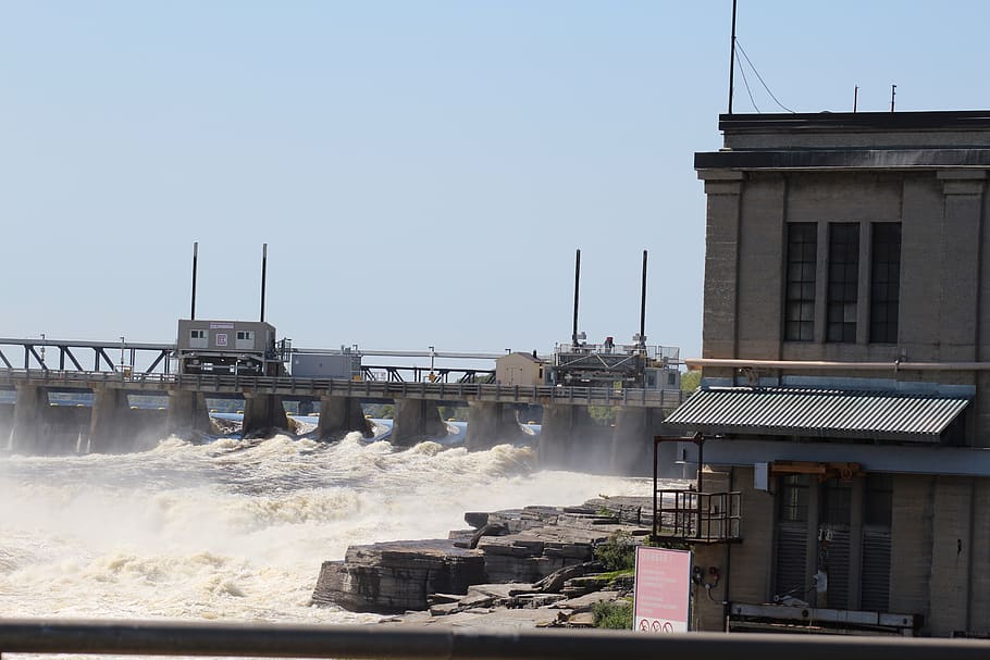river, dam, energy, electricity, power, hydro, electrical, structure HD wallpaper