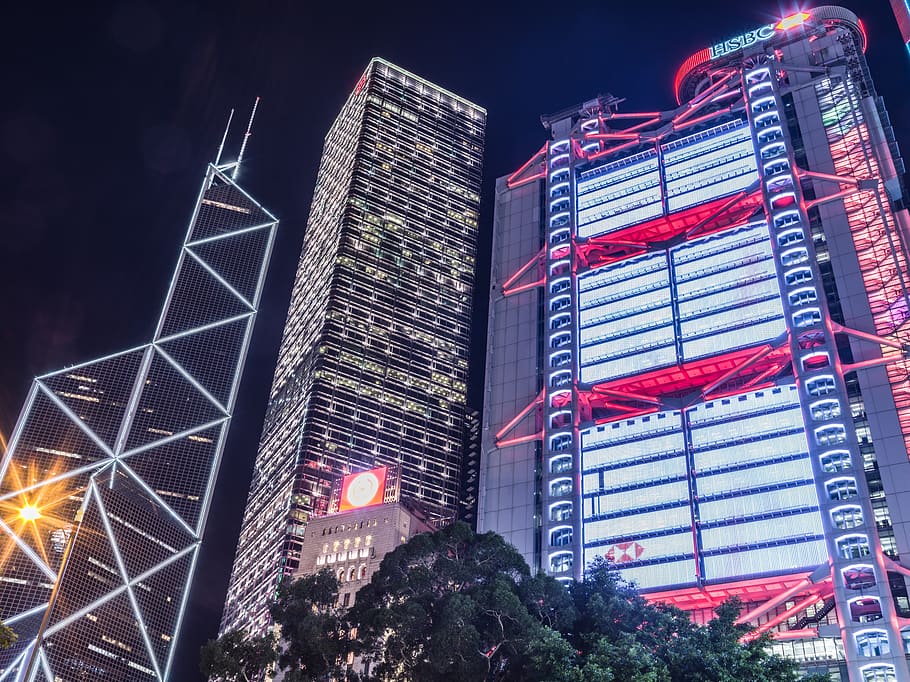 Photography Of High-rise Buildings, architecture, city, city lights HD wallpaper