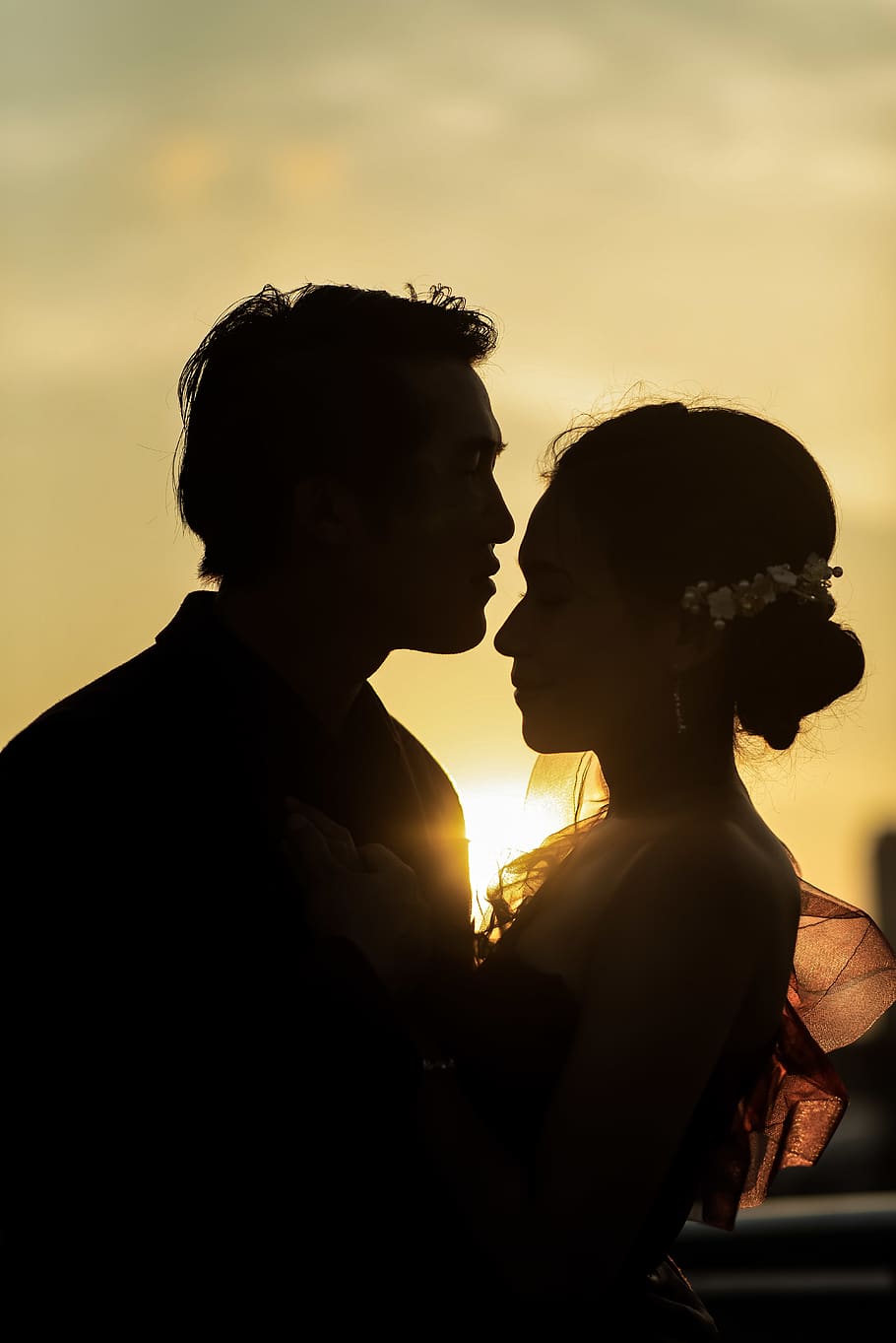 human, person, light, flare, nature, silhouette, outdoors, sunlight HD wallpaper