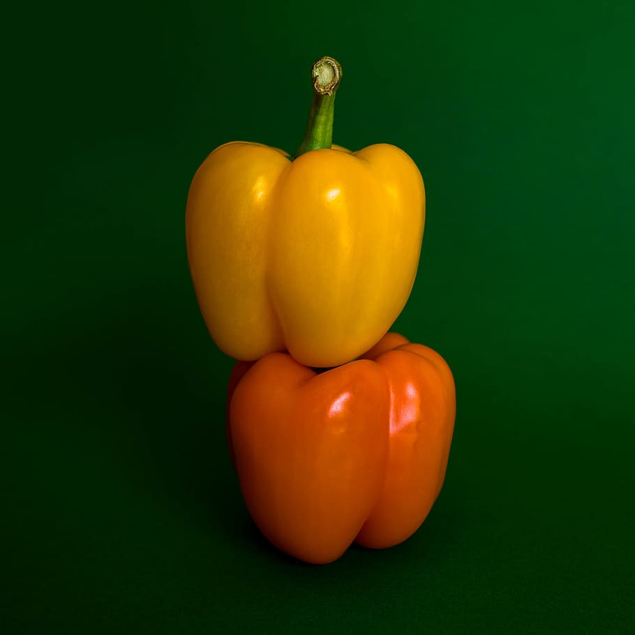 pepper on top of pepper, food, vegetable, produce, flora, plant, HD wallpaper