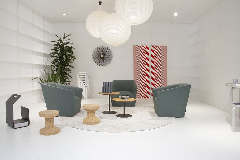 sofa set, furniture, indoors, table, seat, chair, modern, home interior HD wallpaper