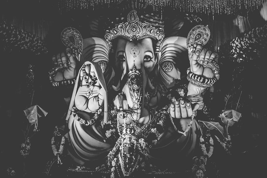 Photography | Ganpati bappa wallpapers black and white, Ganpati photo hd,  Lord ganesha paintings