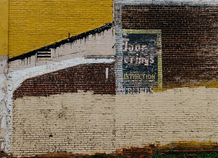 bricks, wall, spray paint, wall - building feature, brick wall HD wallpaper