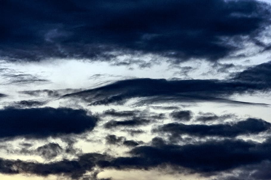 gray and white clouds, colorful, wind, dramatic, overcast, 2018 HD wallpaper