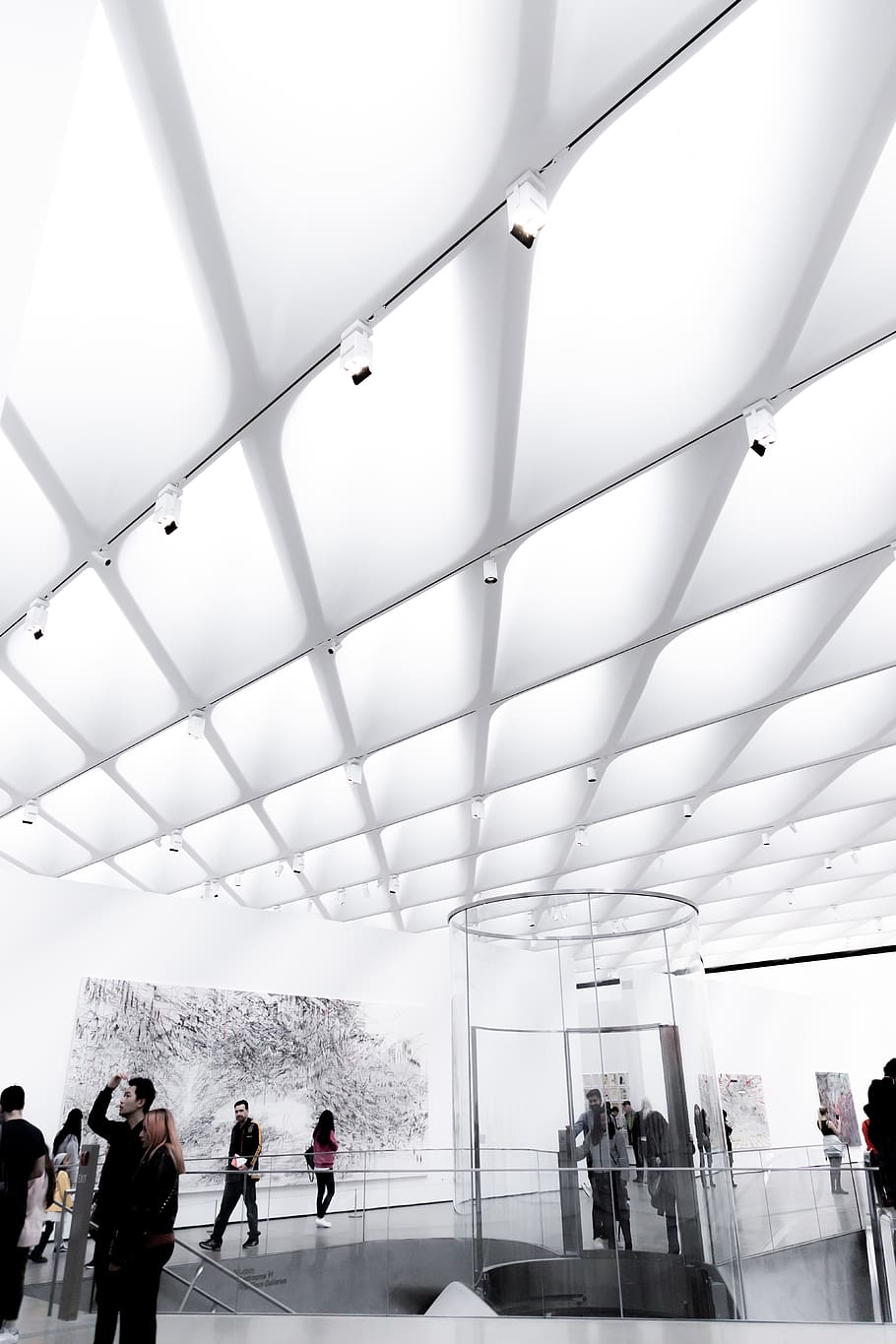 People Inside Building, architecture, art gallery, ceiling, clean HD wallpaper