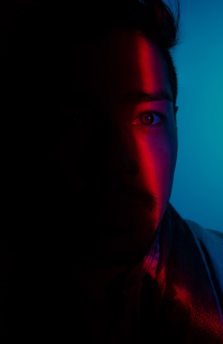 man's, portrait, studio shot, one person, red, young adult, headshot HD wallpaper
