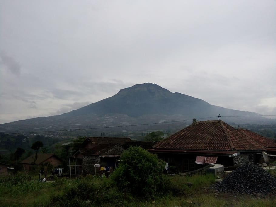 indonesia, dieng, mountain, architecture, sky, built structure HD wallpaper