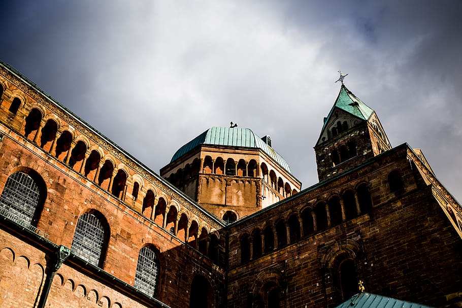 germany, speyer, building, structure, romanesque, catholic HD wallpaper