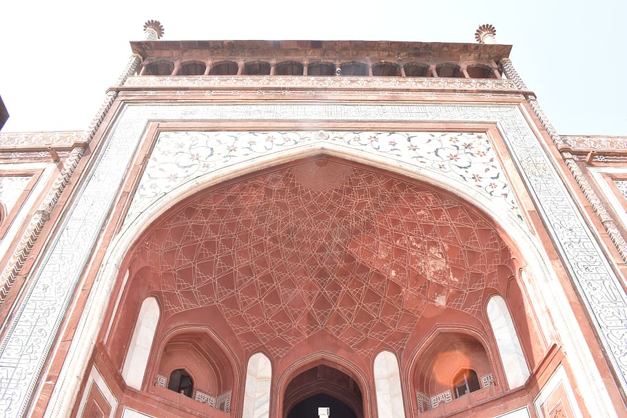 building, dome, architecture, mosque, red fort agra, delhi HD wallpaper