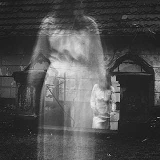 Hd Wallpaper: Spirit, Cemetery, Church, Haunted, Spook, White Lady 