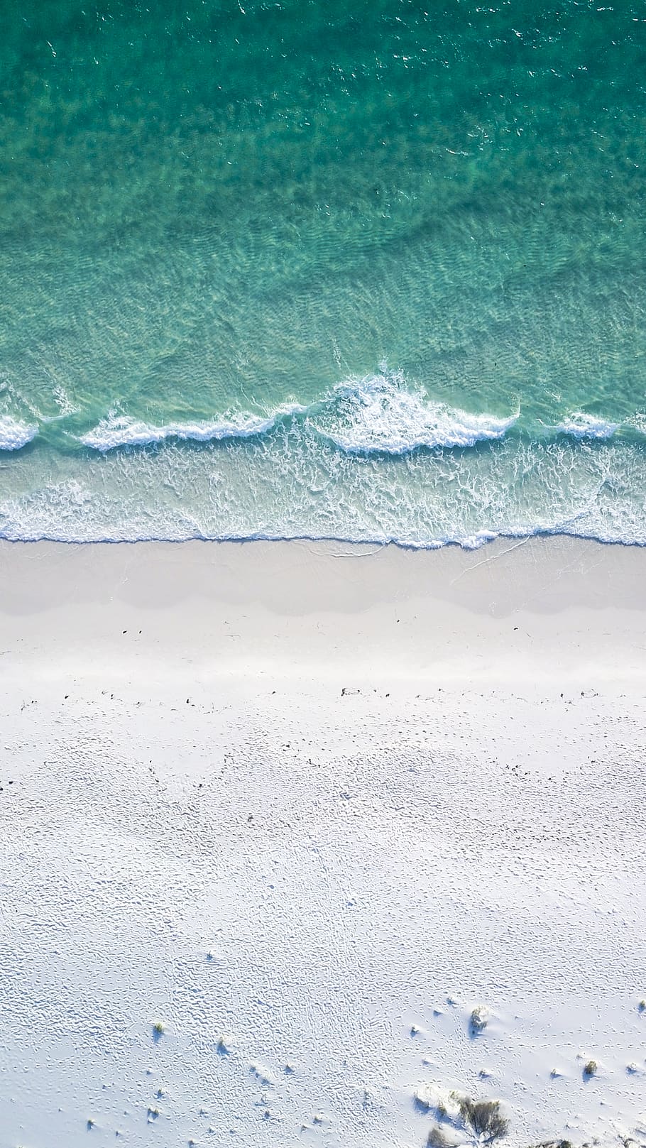 beach during daytime, land, sea, water, beauty in nature, motion HD wallpaper