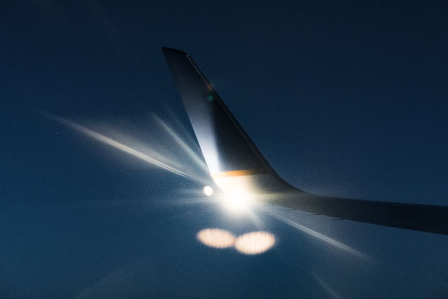 airplane, sky, fly, flying, wing, wings, tail, spoiler, airport HD wallpaper