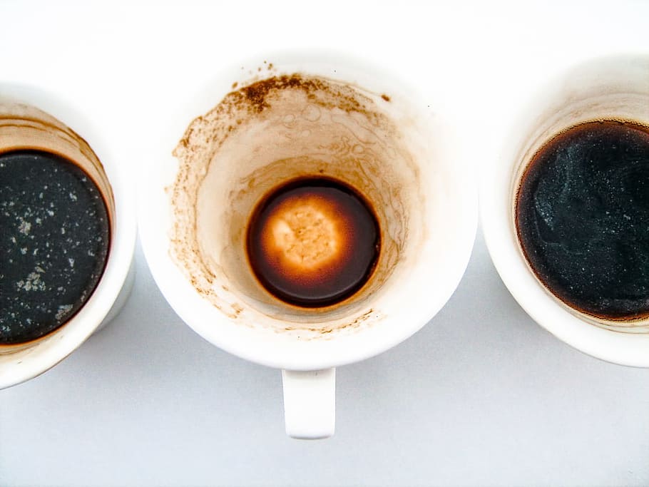 dirty, coffee, cups, coffee - drink, food and drink, refreshment HD wallpaper