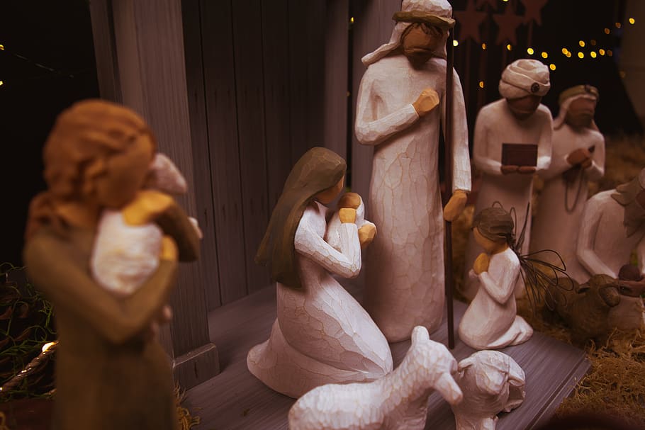 nativity, christmas, advent, human representation, art and craft HD wallpaper