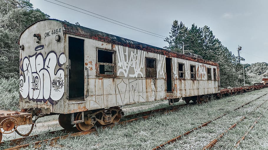 train, transportation, vehicle, railway, train track, shipping container HD wallpaper