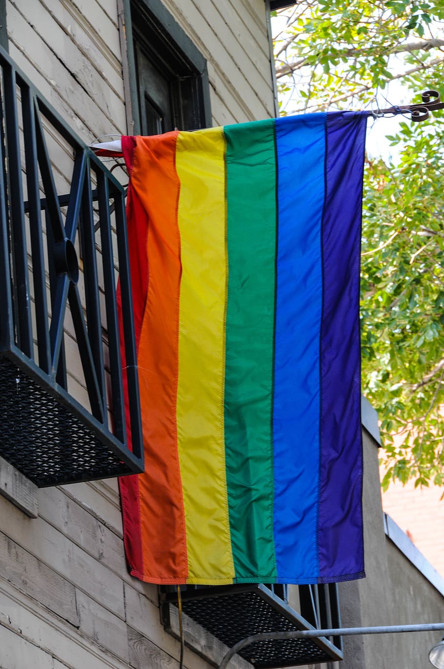 pride colors, pride day, lgbt, pride flag, multi colored, architecture, HD wallpaper