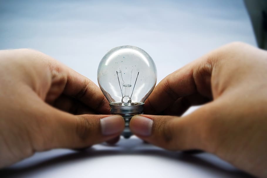 bulb, hand, energy, idea, lamp, inspiration, creativity, lightbulb HD wallpaper