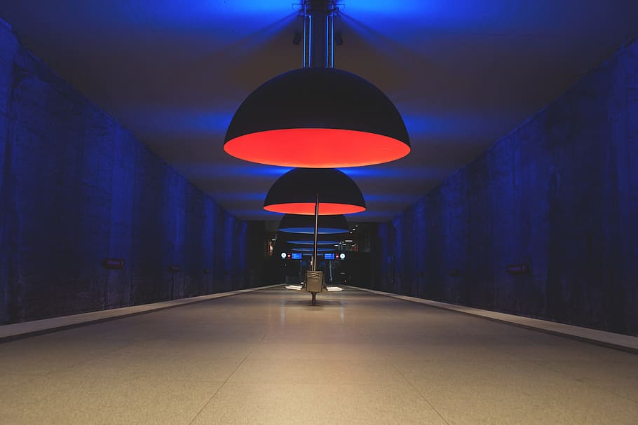 Munich Metro, architecture, design, floor, interior Design, illuminated HD wallpaper