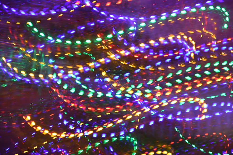 assorted-color LED strips, light, laser, neon, lighting, purple HD wallpaper