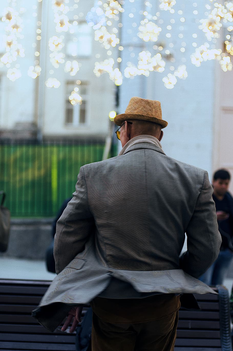man wearing brown cap, rear view, men, real people, clothing HD wallpaper