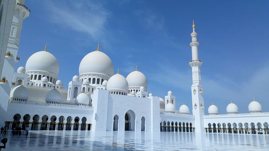 mosque, abu dhabi, religion, architecture, islam, marble, moshe