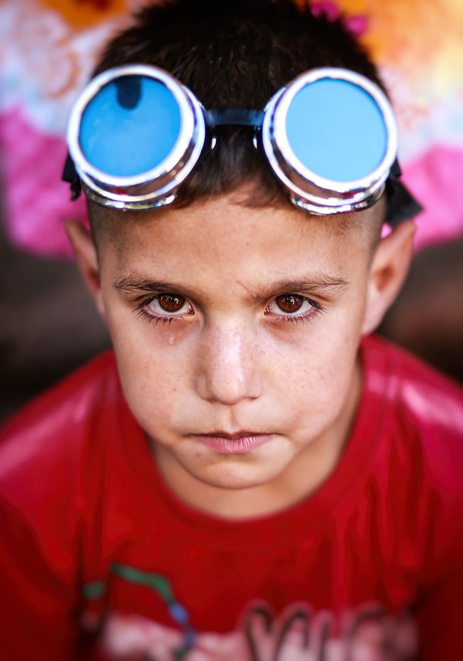 Boy Wearing Goggles, child, cute, face, kid, looking, person HD wallpaper