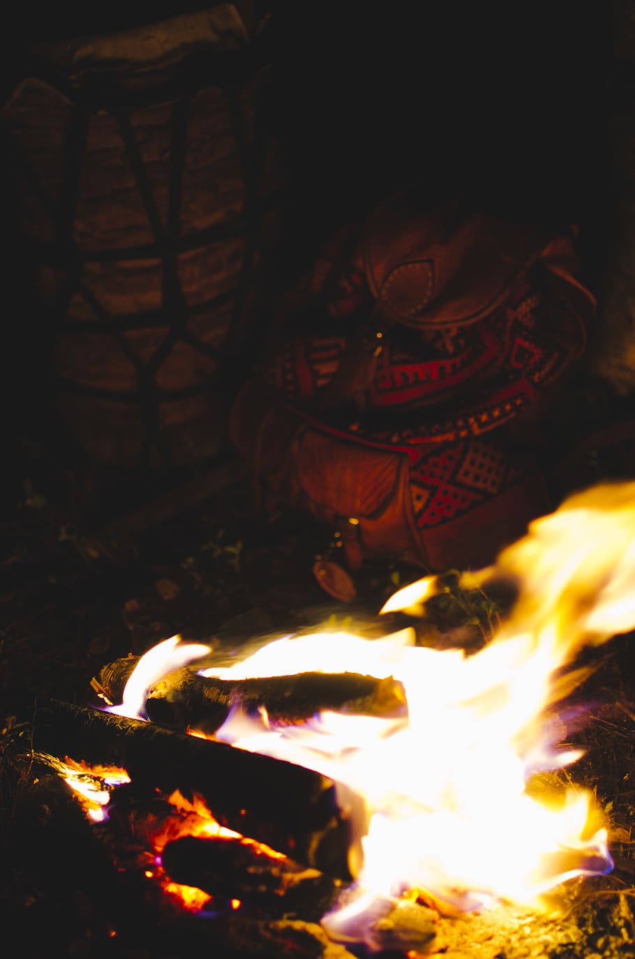 finland, korpo, bag, backpack, drum, full moon, party, nature HD wallpaper