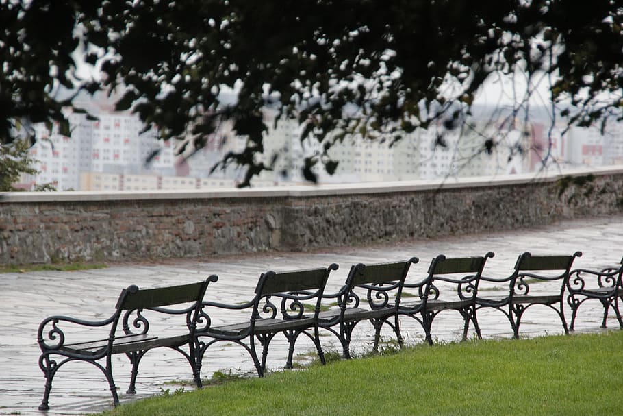 slovakia, park, bench, history, old, historic, bratislava, summer HD wallpaper
