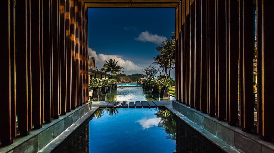 architecture, pool, hotel, vietnam, vacations, recovery, resort HD wallpaper