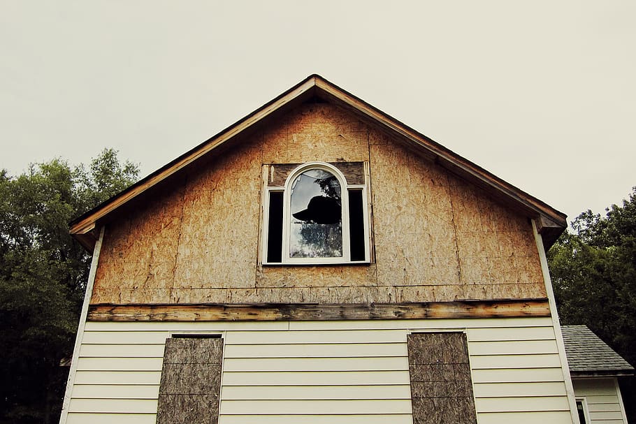 house, home, abandoned, window, broken, construction, crime HD wallpaper