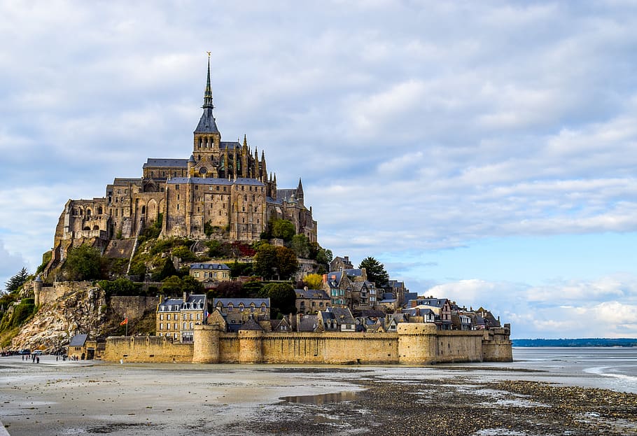 Castle Scenery, architecture, bay, building, daylight, landscape HD wallpaper