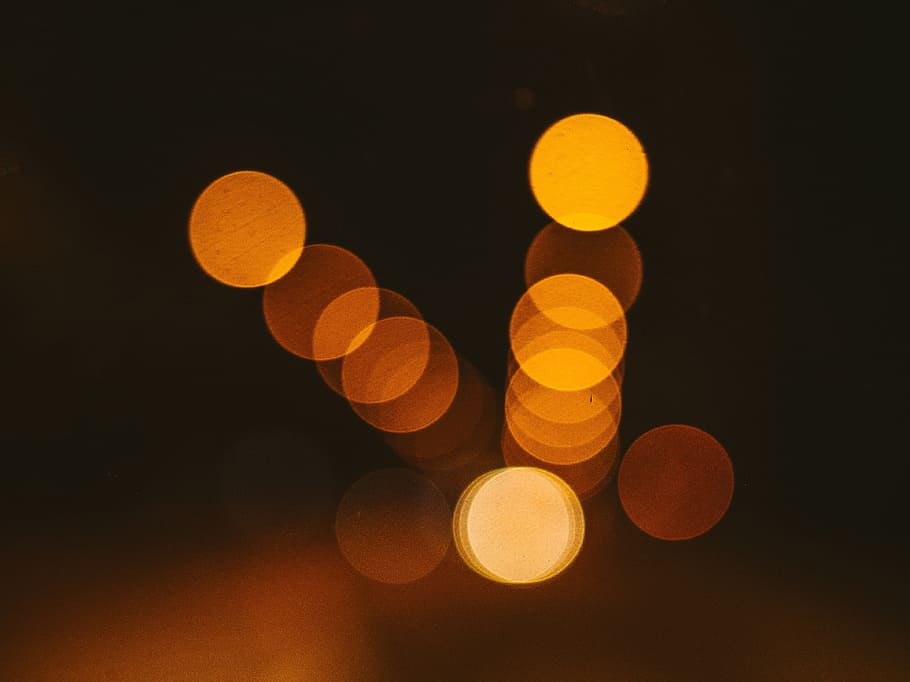 lights, blurry, abstract, night, dark, evening, bokeh, illuminated HD wallpaper