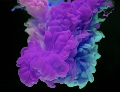 abstract, aquatic, art, background, black background, blob HD wallpaper