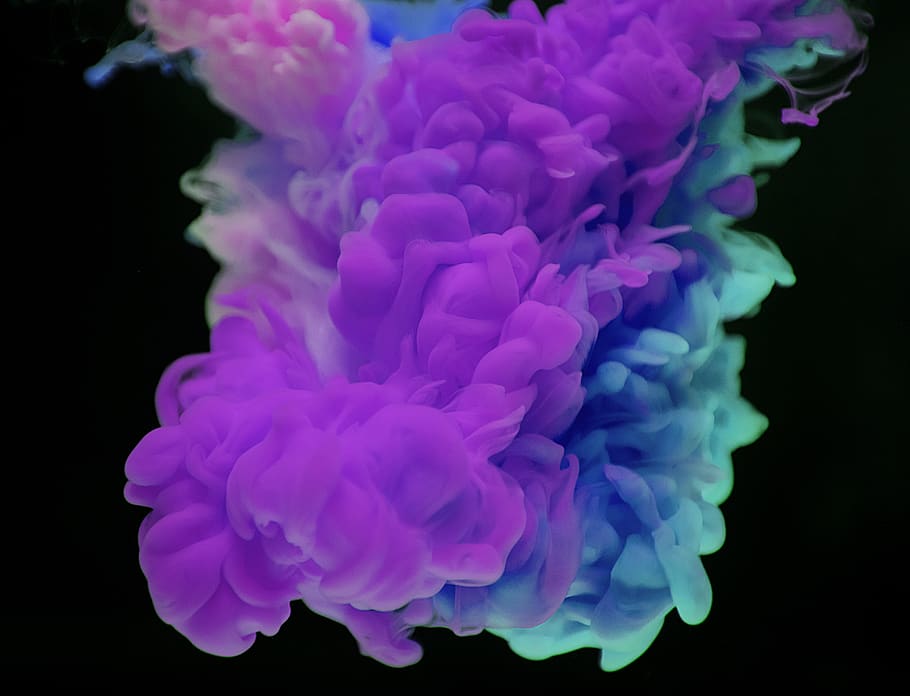 abstract, aquatic, art, background, black background, blob HD wallpaper