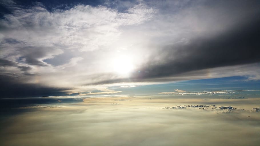 Sea Clouds Photography during Daytime, cloudscape, HD wallpaper HD wallpaper