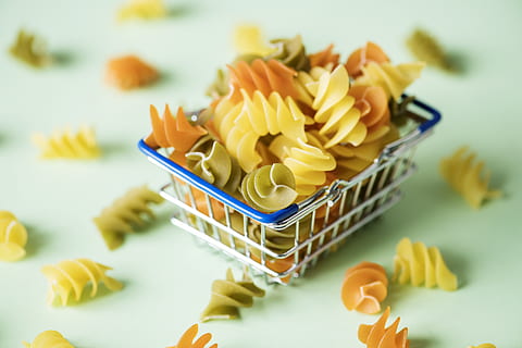 Spiral Pasta, bright, carbohydrate, carbohydrates, classical HD wallpaper