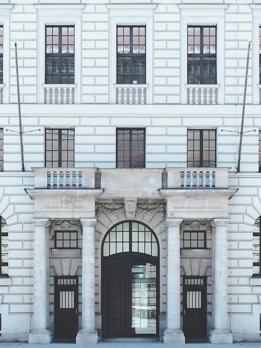 germany, munich, windows, door, building, urban, city, facade HD wallpaper
