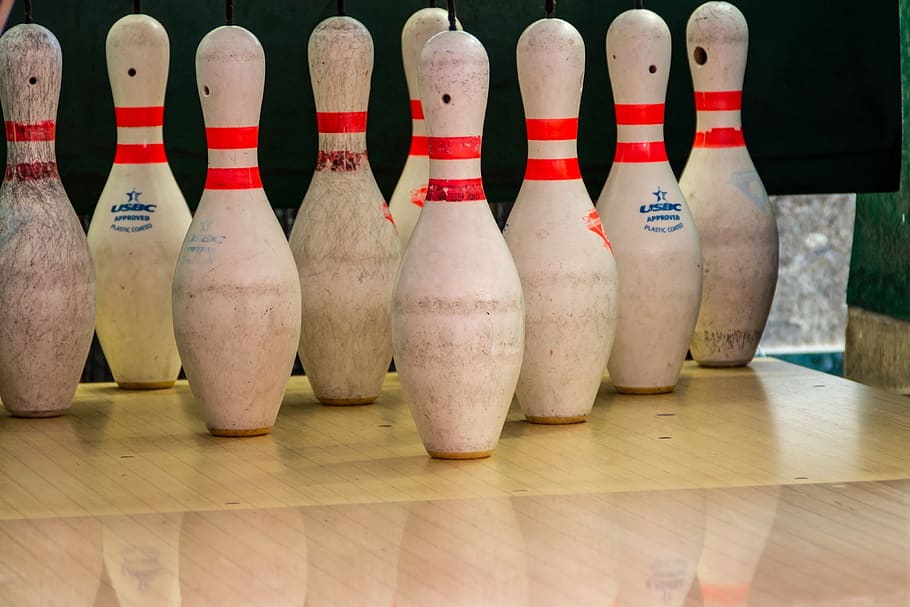 bowling, game, balls, old, destroyed, wood - material, no people HD wallpaper