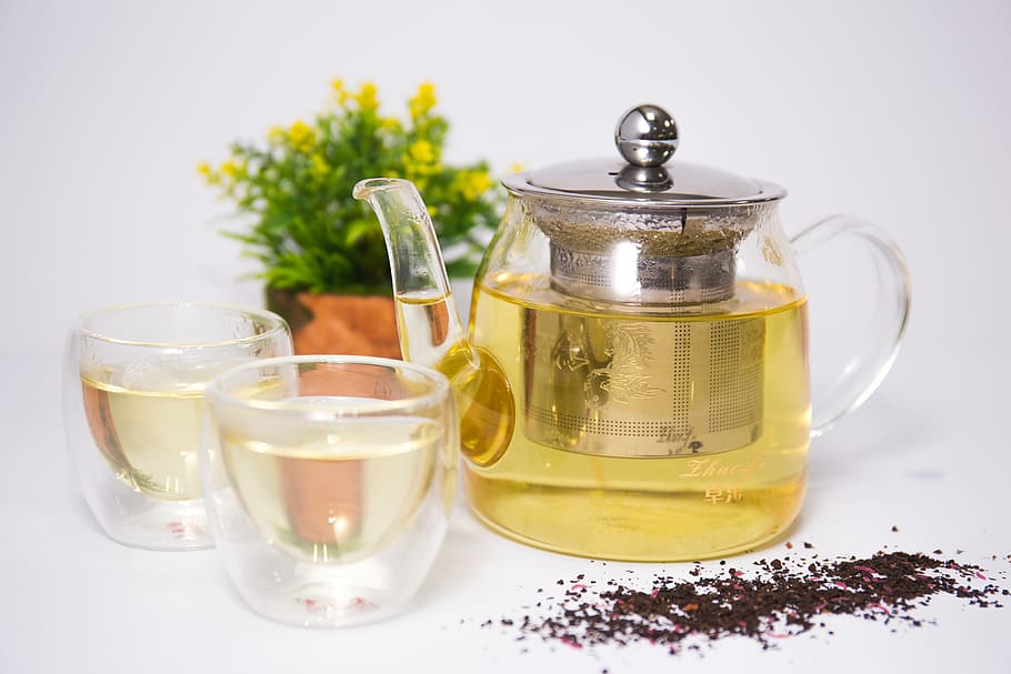 Clear Glass Teapot Set, aromatic, beverage, drink, drinking glasses HD wallpaper