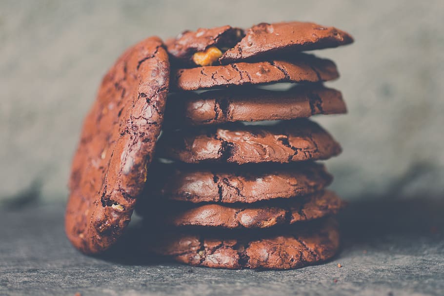 stacked cookies, clothing, apparel, food, chocolate, fungus, biscuit HD wallpaper