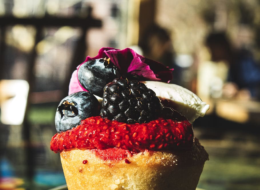 plant, food, fruit, raspberry, sweets, confectionery, blueberry HD wallpaper