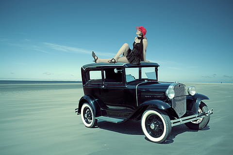 fantasy, collage, composition, roaring 20s, flapper, girl, woman HD wallpaper