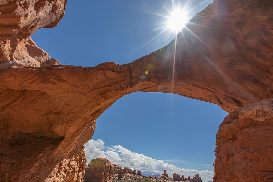 nature, outdoors, mesa, mountain, human, person, moab, national park HD wallpaper