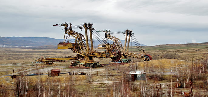 mining, machine, excavator, bucket, extraction, coal, huge HD wallpaper